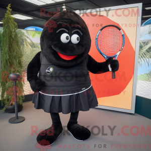 Svart tennisracket...
