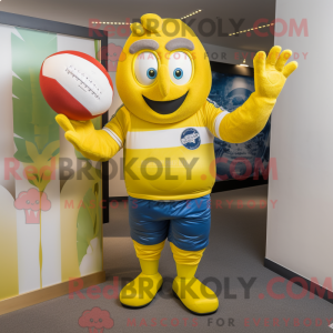 Lemon Yellow Rugby Ball...