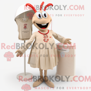 Beige Lobster Bisque mascot...