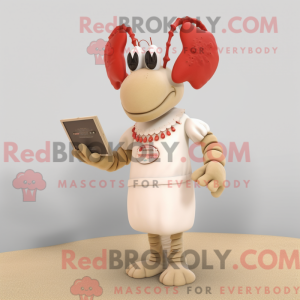 Beige Lobster Bisque maskot...