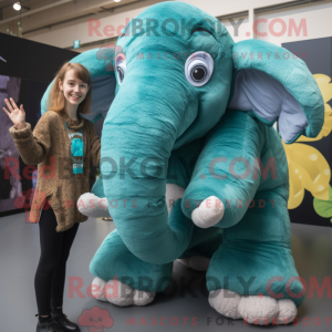Teal Mammut Maskottchen...