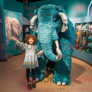 Teal Mammut Maskottchen...