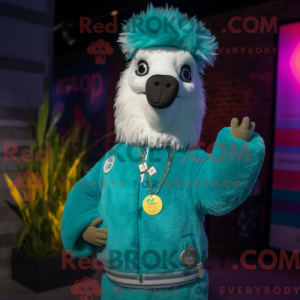 Turkis lama maskot kostume...
