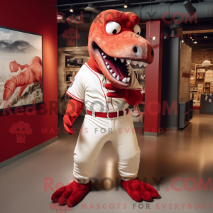 Red Diplodocus mascot...