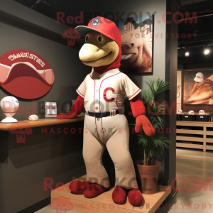 Red Diplodocus mascot...