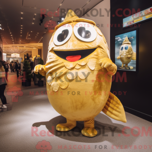 Gold Tuna mascot costume...