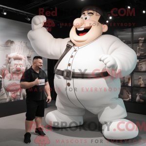 White Strongman maskot...