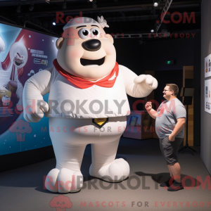 Mascotte de Strongman blanc...