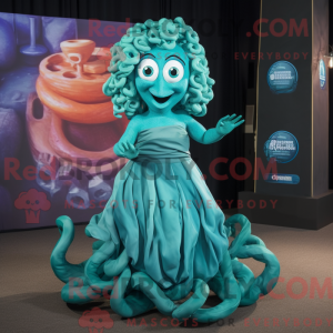 Postava maskota Cyan Medusa...