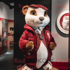 Maroon Hermelin maskot...