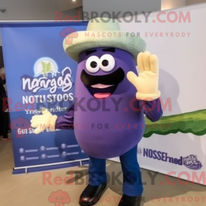 Navy Aubergine maskot...
