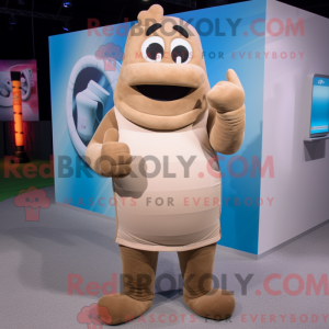 Costume mascotte de Tan Ice...