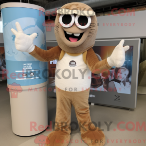 Tan Ice maskot kostume...