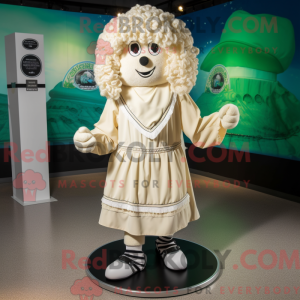 Beige irske dansesko maskot...
