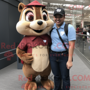 Brun Chipmunk maskot...