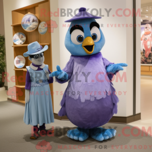 Lavendel Blue Jay maskot...