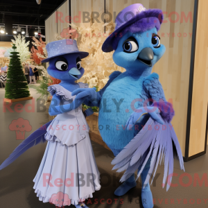 Lavendel Blue Jay maskot...