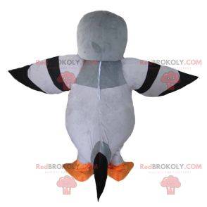 Mascotte de pigeon gris et noir