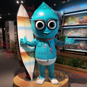 Turquoise Surfboard mascot...