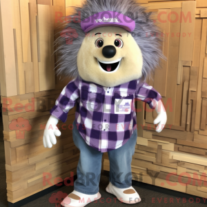 Lavendel Piggsvin maskot...