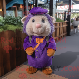 Purple Guinea Pig mascot...