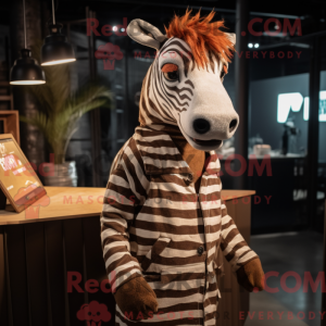 Rust Zebra-maskotdraktfigur...