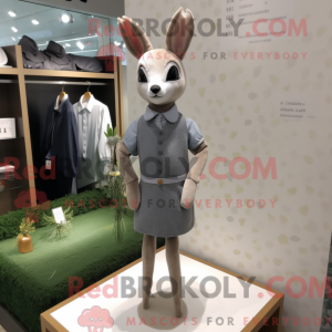 Grå rådyr maskot kostume...