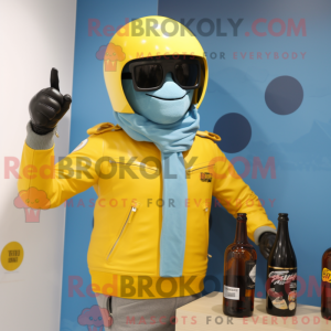 Sky Blue Bottle Of Mustard...