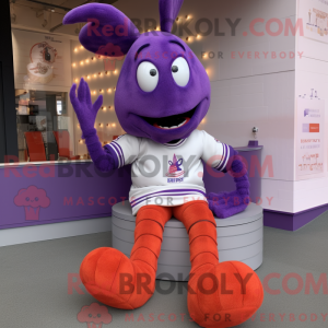 Lavendel Hummer-maskot...