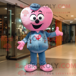 Postava maskota Pink Heart...