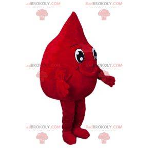 Mascota de gota de sangre sonriente