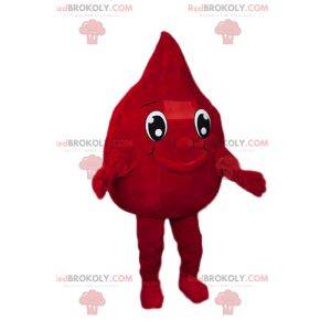 Smiling Blood Drop Mascot