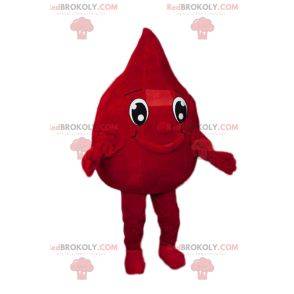 Smiling Blood Drop Mascot