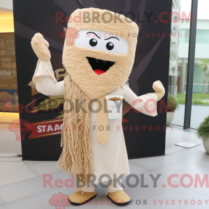 Beige Pad Thai maskot...