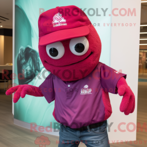 Magenta krabbe maskot...