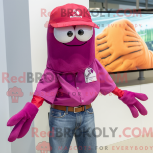 Postava maskota purpurového...