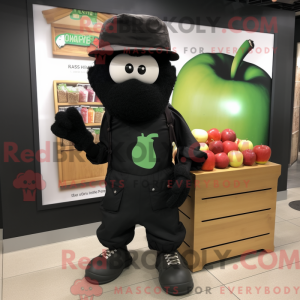 Svart Apple-maskotkostyme...