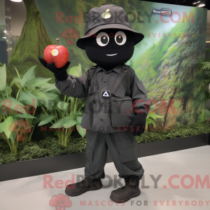 Svart Apple-maskotkostyme...
