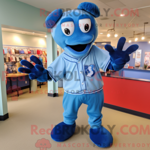 Blue Lobster maskot kostume...