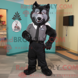Black Say Wolf mascot...