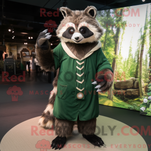 Forest Green Raccoon mascot...