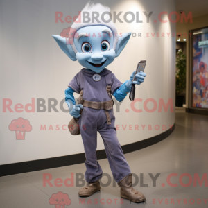 Grijze Elf mascottekostuum...