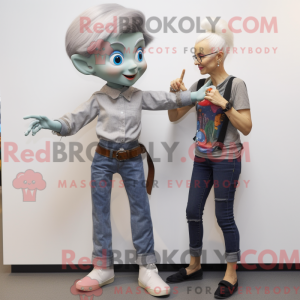 Szara maskotka elfa figurka...