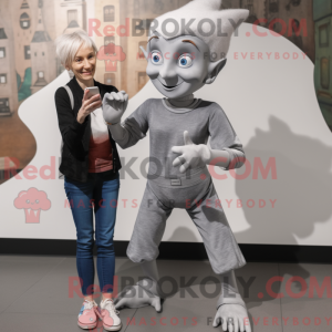 Szara maskotka elfa figurka...