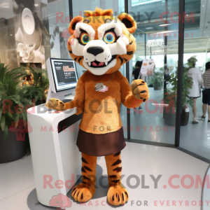 Rust Sabeltand Tiger maskot...