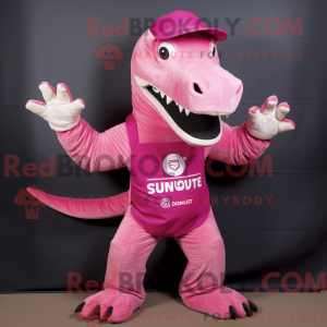 Pink Spinosaurus mascot...