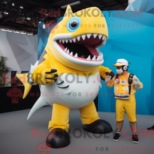 Gul Megalodon maskot...