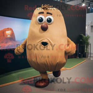 Brun pott maskot draktfigur...