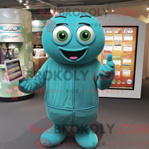 Cyan Chocolate Bar mascot...