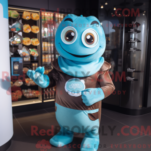 Cyan Chocolate Bar mascot...